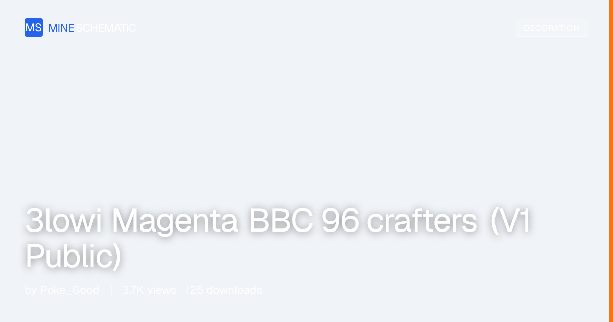 3lowi Magenta BBC 96 crafters (V1 Public) - Minecraft Schematic ...