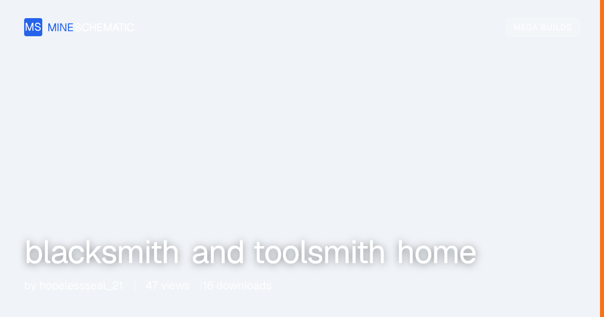 blacksmith and toolsmith home - Minecraft Schematic | MineSchematic