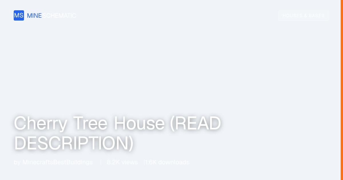Cherry Tree House (READ DESCRIPTION) - Minecraft Schematic ...