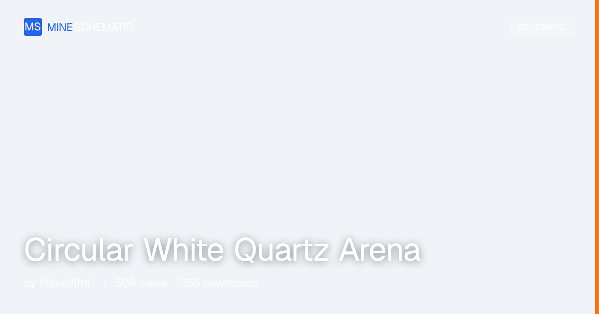 Circular White Quartz Arena - Minecraft Schematic | MineSchematic