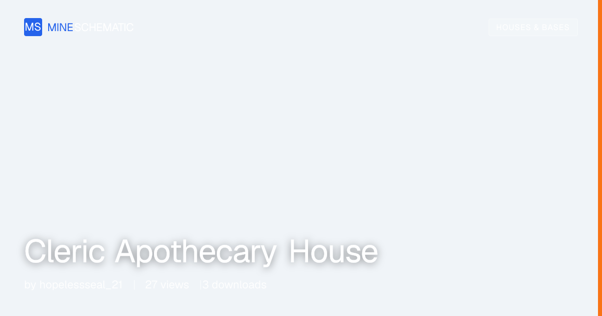 Cleric Apothecary House - Minecraft Schematic | MineSchematic