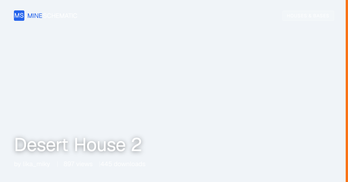 Desert House 2 - Minecraft Schematic | MineSchematic