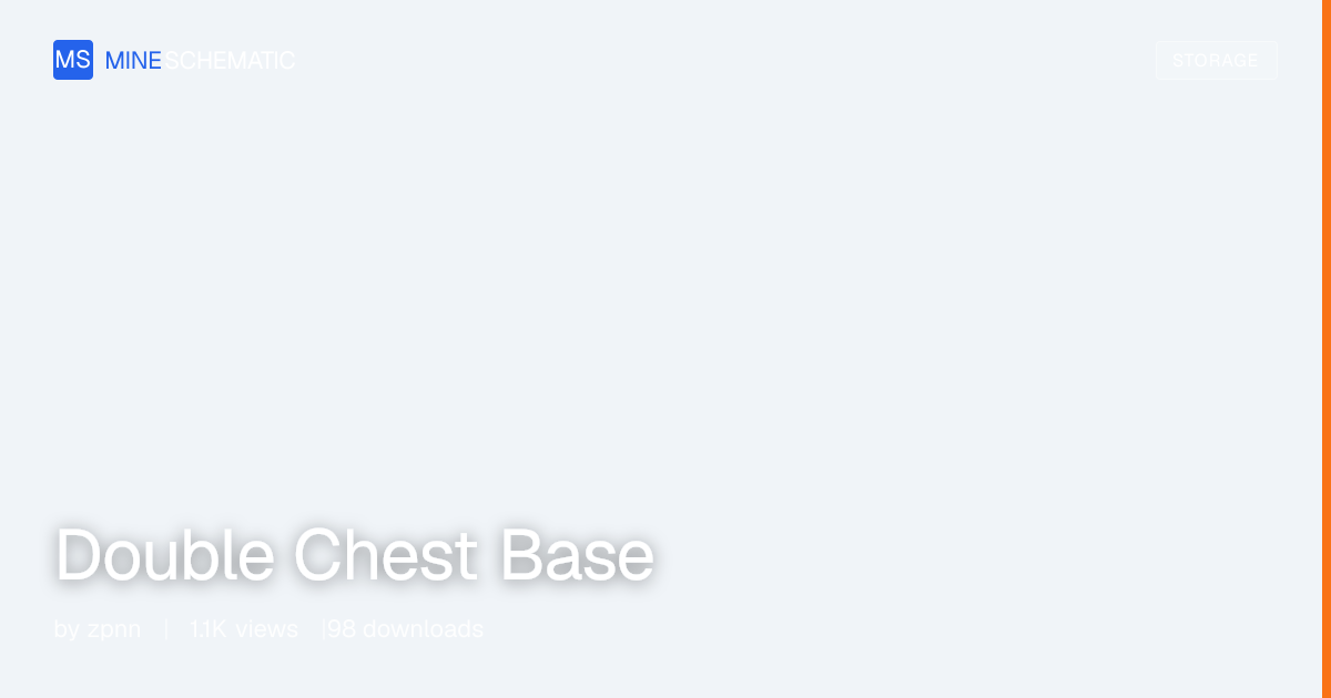 Double Chest Base - Minecraft Schematic | MineSchematic | MineSchematic