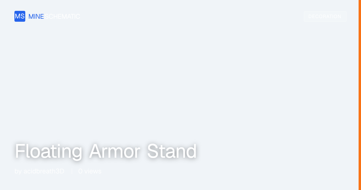 Floating Armor Stand - Minecraft Schematic | MineSchematic