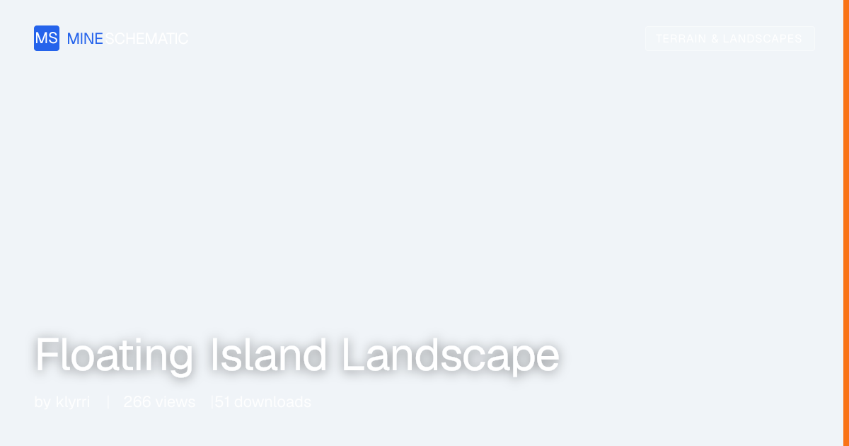 Floating Island Landscape - Minecraft Schematic | MineSchematic