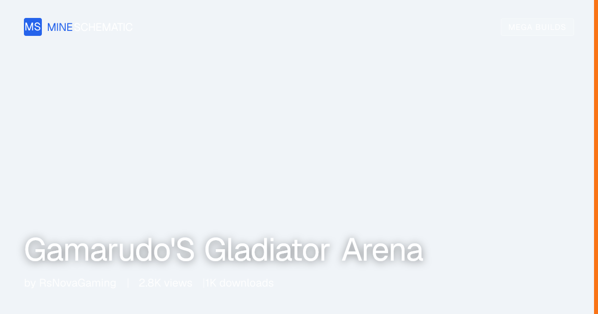 Gamarudo'S Gladiator Arena - Minecraft Schematic | MineSchematic