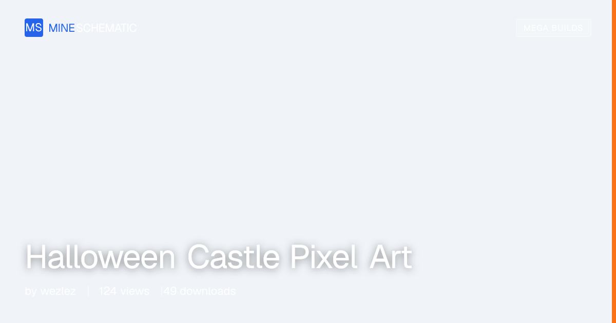 Halloween Castle Pixel Art - Minecraft Schematic | MineSchematic