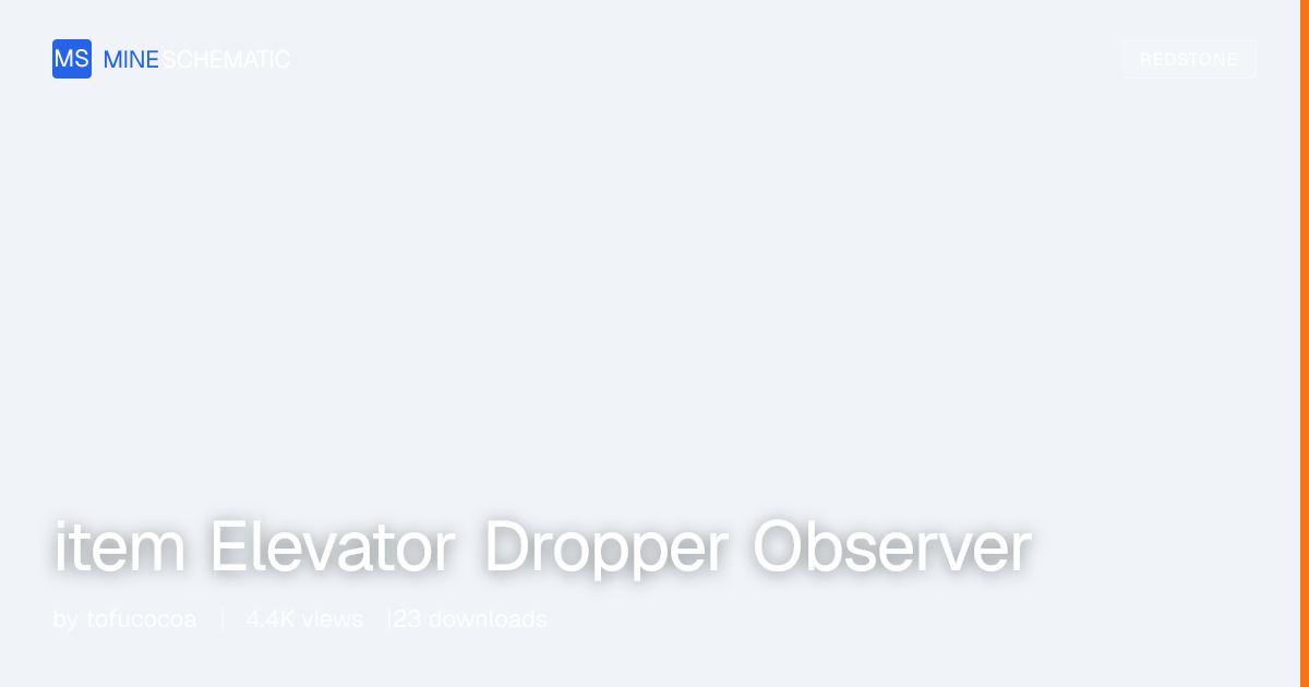 item Elevator Dropper Observer - Minecraft Schematic | MineSchematic ...