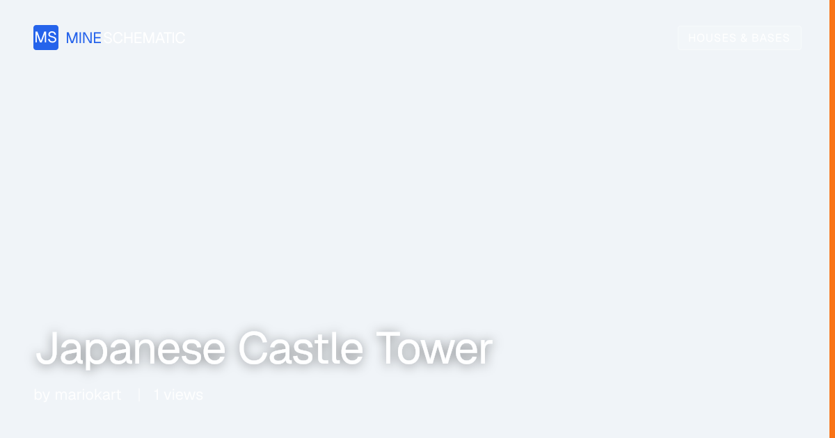 Japanese Castle Tower - Minecraft Schematic | MineSchematic