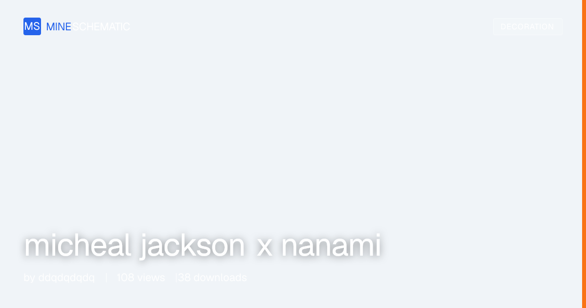 micheal jackson x nanami - Minecraft Schematic | MineSchematic