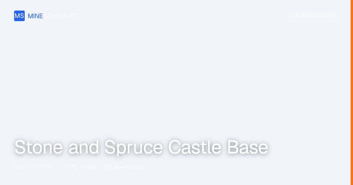 Stone and Spruce Castle Base - Minecraft Schematic | MineSchematic