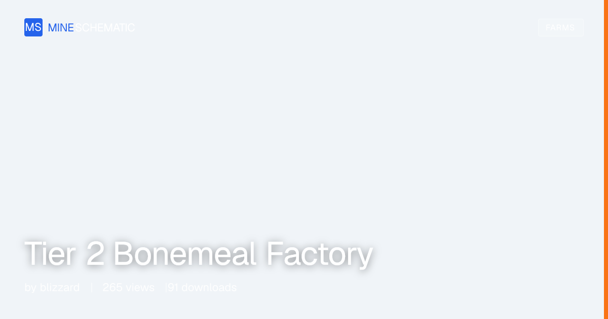 Tier 2 Bonemeal Factory - Minecraft Schematic | MineSchematic