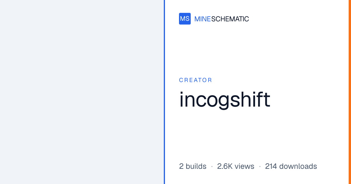incogshift — Minecraft builds | MineSchematic